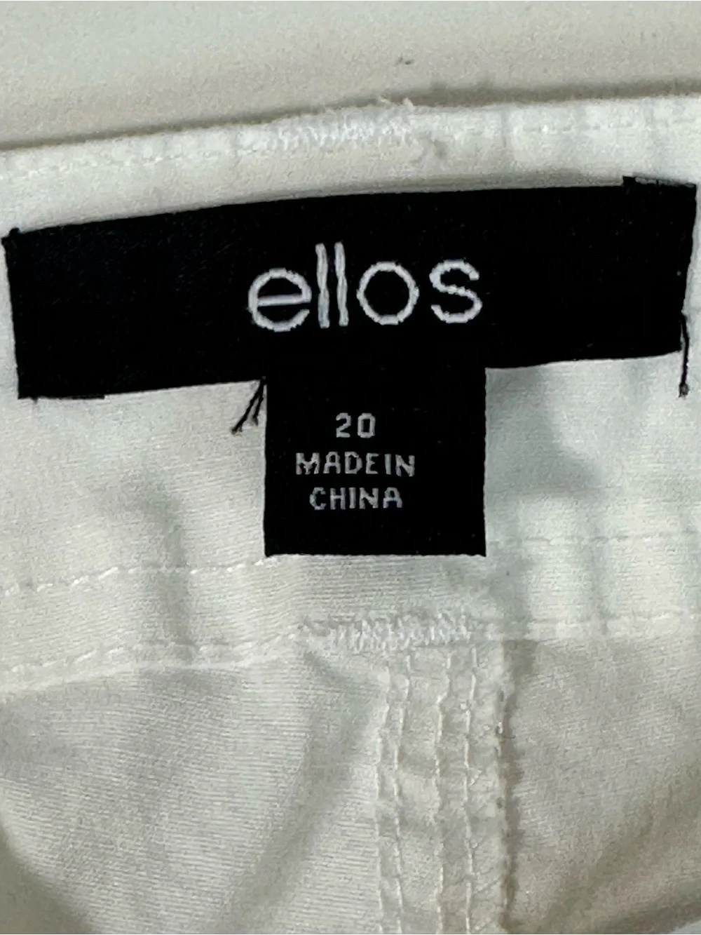 ELLOS White Capris Cotton Stretch Sz 20 summer beach